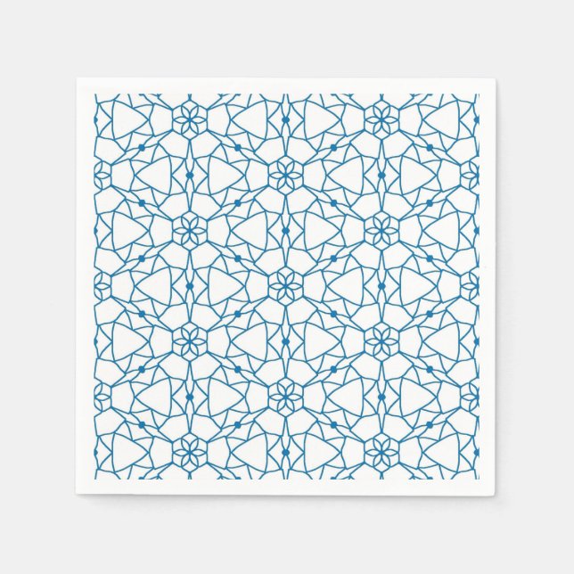 Blue Geometry  Napkin (Front)
