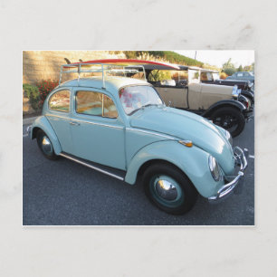Blue Germanic Sedan Postcard