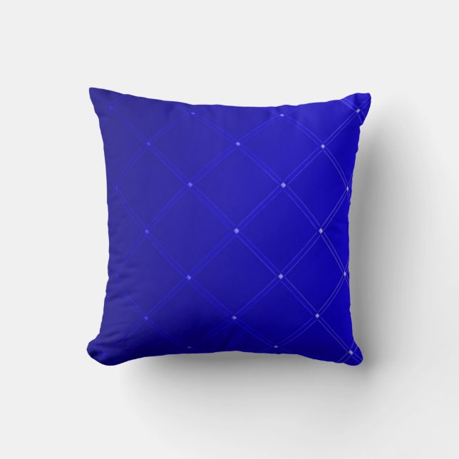 Blue Ghost Dragon Abstract Art Throw Pillow (Front)
