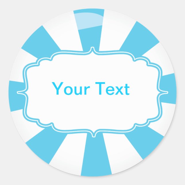 Blue Giant lollipop candy Buffet label (Front)