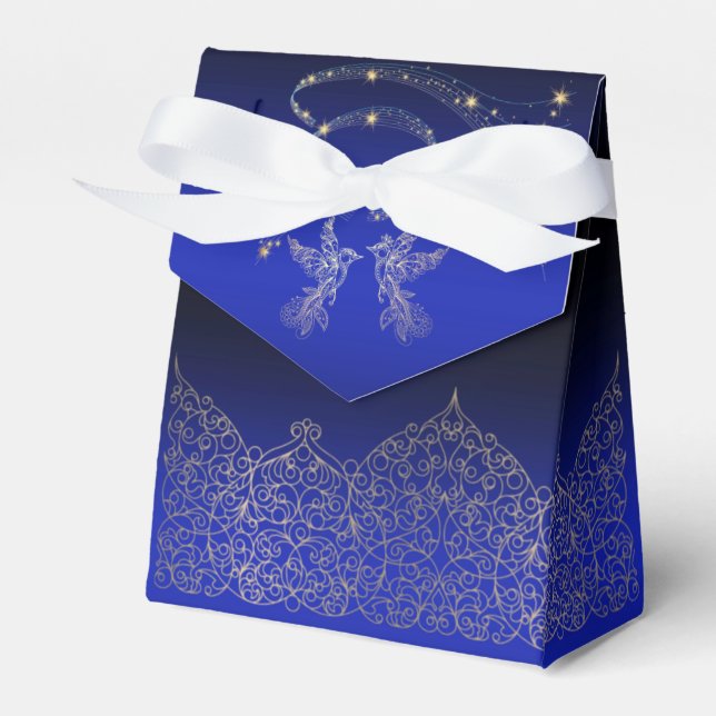 blue gift box with decoration (Front Side)