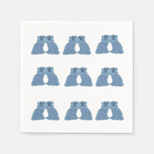 Blue Ginger Jars Staffordshire Dogs Napkin