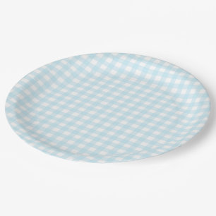Blue Gingham 1 Paper Plate