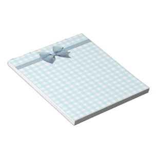 Blue Gingham 3 Notepad