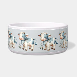 Blue Gingham Baby Cow Pastel Farm Aesthetic