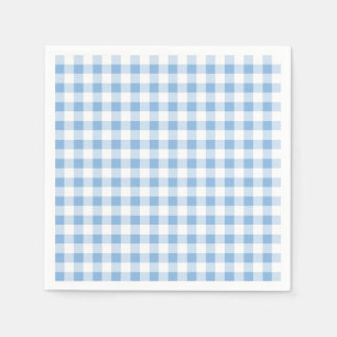 Blue Gingham Baby-Q Barbecue Boy BBQ Baby Shower  Napkin