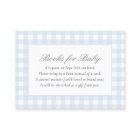 Blue Gingham Baby Shower Books for Baby
