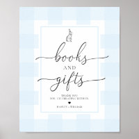 Blue Gingham Bunny Rabbit Books and Gifts
