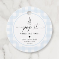 Blue Gingham Bunny Rabbit Pop It When She Pops