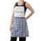 Blue gingham check adult personalised cooking