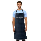 Blue gingham check grill master personalized