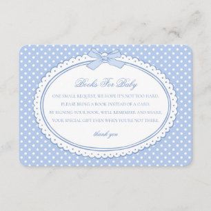 Blue Gingham Coquette Books for Baby Enclosure Card