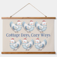Blue Gingham Cottage Hen