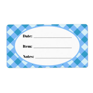 Blue Gingham Country Canning & Food Storage Label