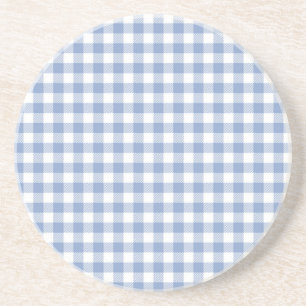 Blue Gingham Country Coaster