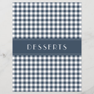 Blue Gingham Farmhouse Family Recipe Organizers