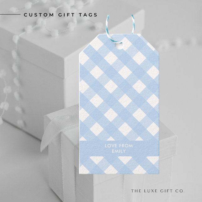 Blue Gingham Gift Tag (Creator Uploaded)