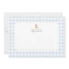 Blue Gingham Golden Retriever Baby Shower