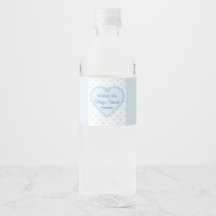 Blue Gingham Lace Heart Boy Baby Shower