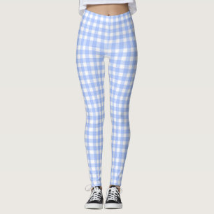 blue gingham - leggings