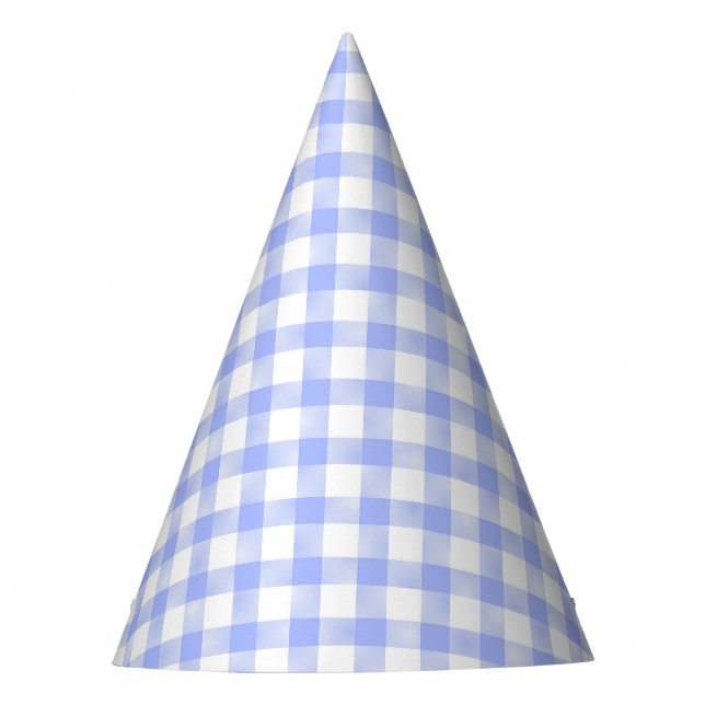 Blue Gingham Party Hat (Front)