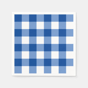 Blue gingham pattern napkin