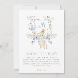 Blue Gingham Peter the Rabbit Books for Baby Invitation