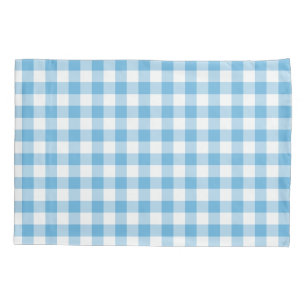 Blue Gingham Pillowcase
