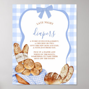 Blue Gingham Plaid Bun in the  Late Diapers Poster