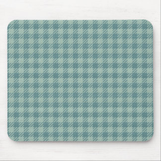 Blue Gingham Print Mouse Pad
