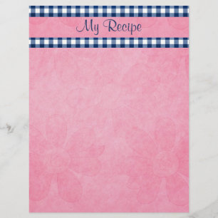 Blue Gingham Stationery