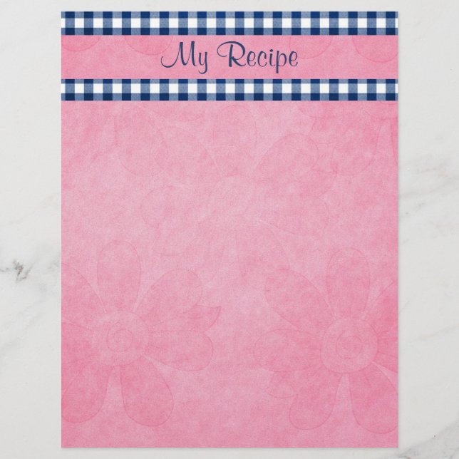 Blue Gingham Stationery (Front)