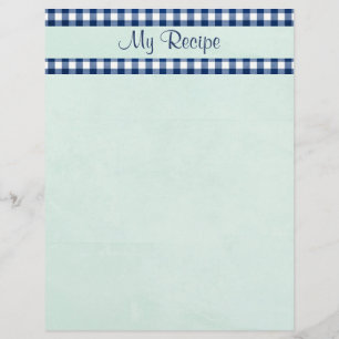 Blue Gingham Stationery