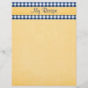 Blue Gingham Stationery