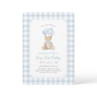Blue Gingham Teddy Bear Beary First Birthday