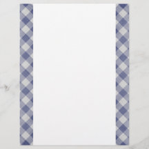 Blue Gingham Two-Sided Paper