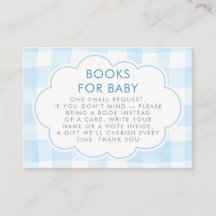 Blue Gingham Wavy Frame Books For Baby Request
