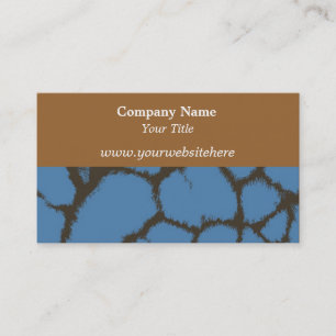 Blue Giraffe Fur Pattern Business Card