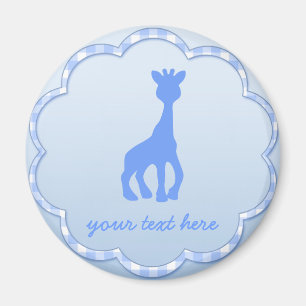 blue giraffe magnet