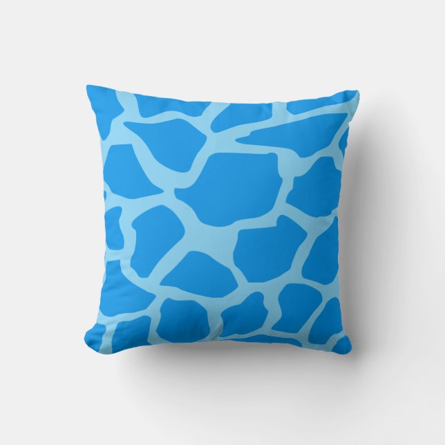 Blue Giraffe Pattern Cushion (Front)