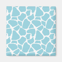Blue Giraffe Print Magnets
