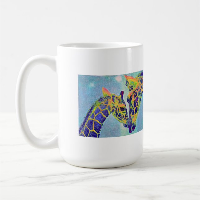 blue giraffes mug (Left)