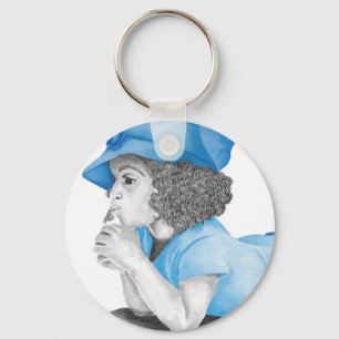 Blue Girl 1 Keychain