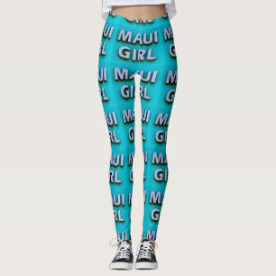 blue girl maui leggings