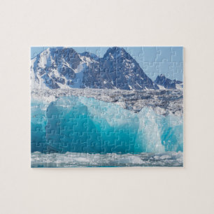 Blue glaceir ice, Norway Jigsaw Puzzle