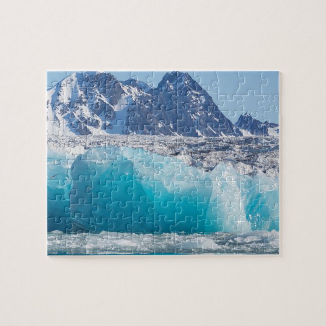 Blue glaceir ice, Norway Jigsaw Puzzle (Horizontal)