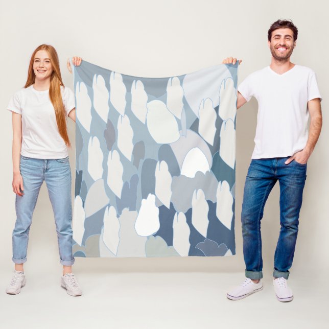 Blue Glacier Ice  Fleece Blanket (In Situ)