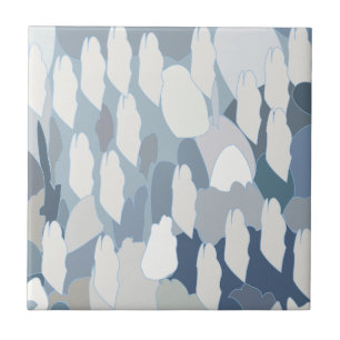 Blue Glacier Ice Pattern Ceramic Tile