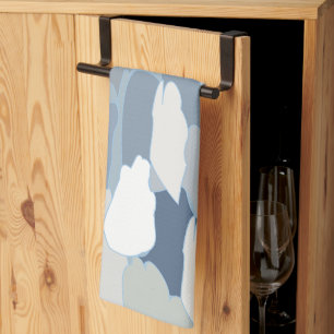 Blue Glacier Ice Pattern Tea Towel