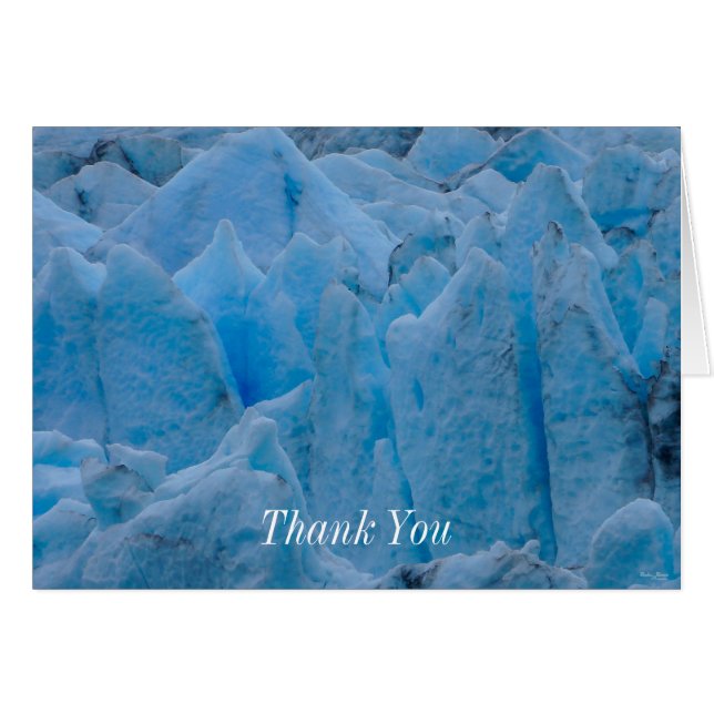 Blue Glacier Thank You Card (Front Horizontal)